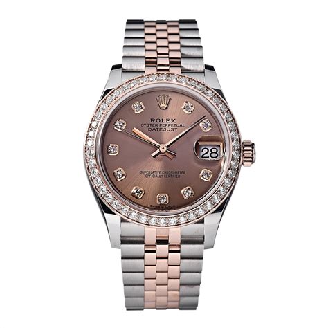 rolex oyster perpetual datejust rose gold ladies